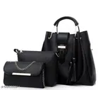 Handbags for Women (Black, Set of 3)