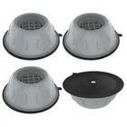 Plastic Shock Absorber Suction Cup Stand Pads for Large Appliances (Grey, Pack of 4)