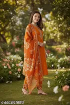 Sequinned Silk Kurta Set for Women 