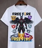 Polyester Printed T-Shirt for Kids, White 