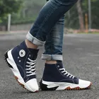 Boots for Men (Navy Blue & White, 6)