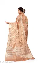 Organza Zari Woven Saree for Women 