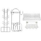 Stainless Steel Cup Stand & Plate Stand with Utensil Holder & Chakla Belan Stand 