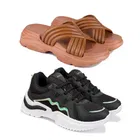 Combo of Sliders & Sports Shoes for Women 