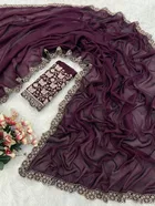 Chiffon Woven Design Saree for Women 