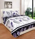 Polycotton Printed Double Bedsheet with 2 Pillow Covers 