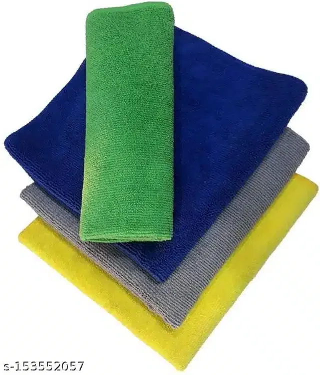 Microfiber Bath Towel (Multicolor, 40x40 cm) (Pack of 4)