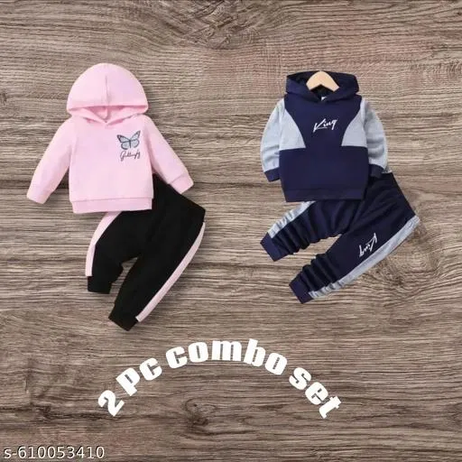 Hosiery Cotton Printed Clothing Set for Kids, Multicolor, Pack of 2 (9-12 Months)