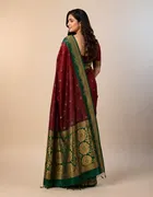 Banarasi Silk Saree with Rich Traditional Look and Elegant Weaving Design for Women 