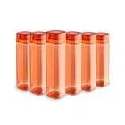 CELLO H2O Squaremate Unbreakable Plastic Water Bottle 1 Liter (Orange, Pack of 6)