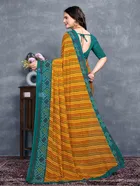 Georgette Printed Saree for Women 