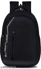 Polyester Backpack for Men & Women, Black
