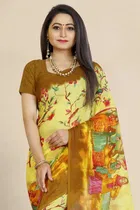 Georgette Printed Saree for Women 