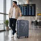 VIP Aristocrat Hard Shell Trolley Bag Set of 3 [Small, Medium & Large] with 360° Spinner 8 Wheels, Blue [20, 24 & 28 Inch]