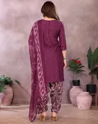 Crepe Floral Punjabi Suit for Women 