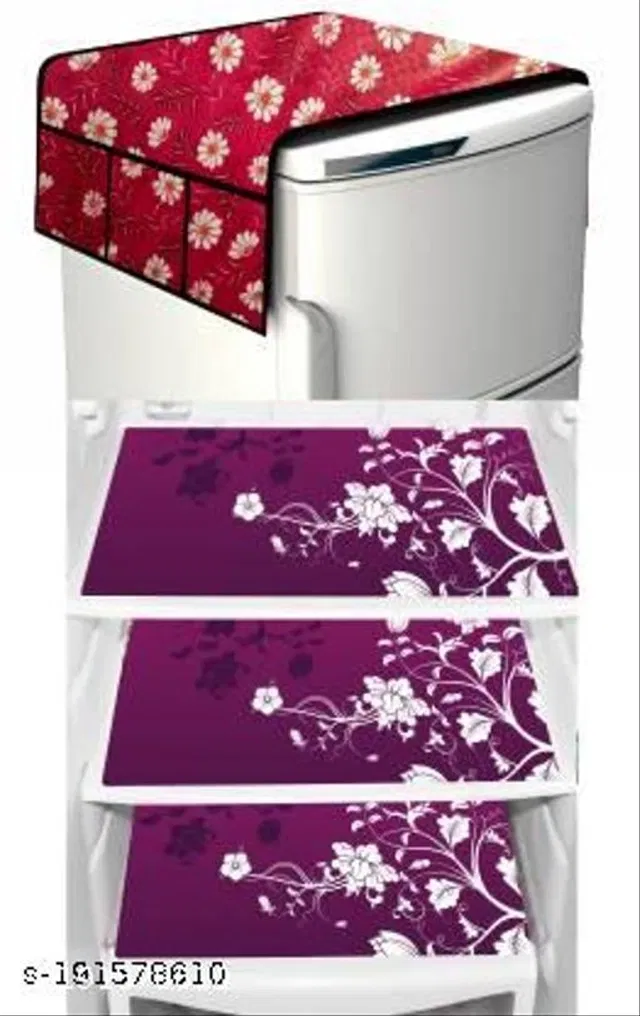 Fridge Cover Set (Multicolor, Set of 4)