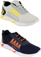 Sports Shoes for Men, Pack of 2, Yellow 