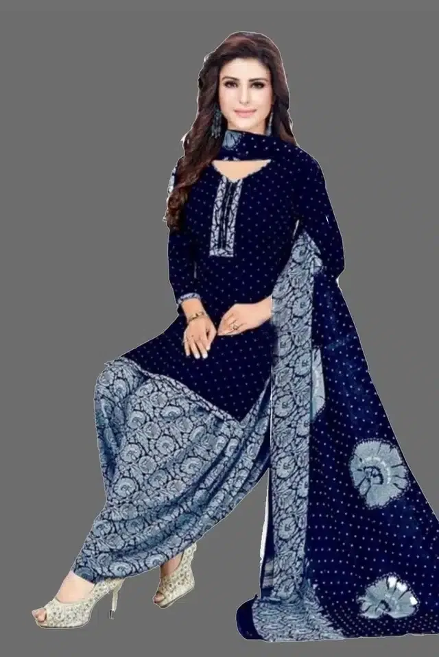 Unstitched Dress Material for Women & Girls (Blue)