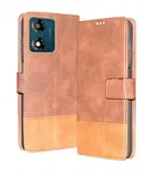 Artificial Leather Flip Cover For Motorola Moto E13 