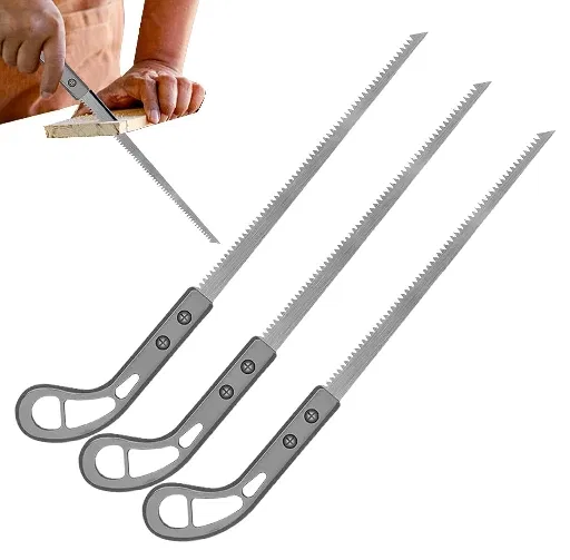 Stainless Steel Small Hand Saw for Gardening (Grey, Pack of 3)