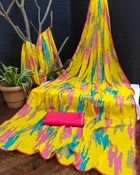 Georgette Printed Saree for Women 