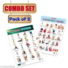 Bookford Publications Both Sides Big Laminated Charts – Action Words & Good Manners 