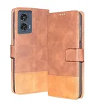 Artificial Leather Mobile Flip Cover for Motorola Moto G96 5G 