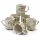 Ceramic Tea & Coffee Cup, White, Pack of 6 