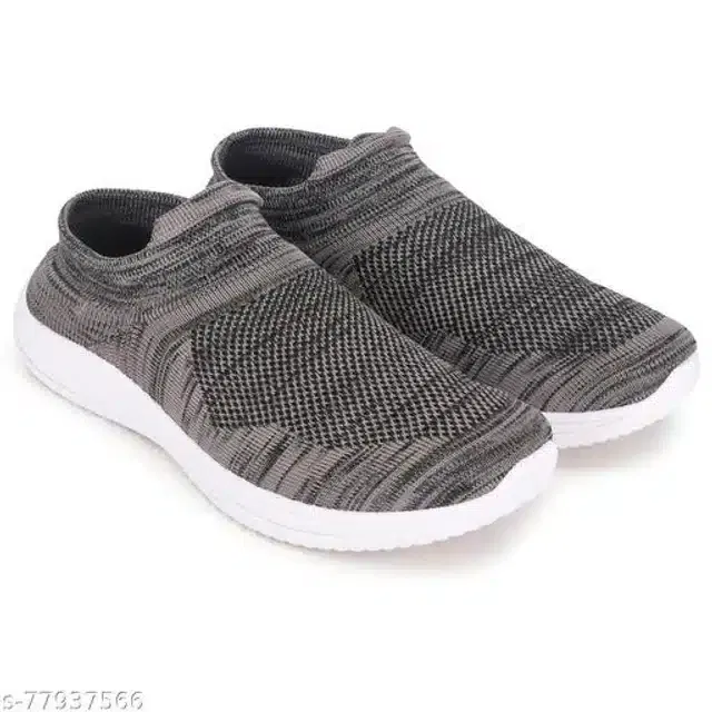 Loafers for Men (Grey & White, 6)