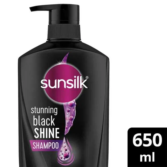 सनसिल्क स्टनिंग ब्लैक शाइन शैम्पू 650 ml