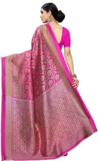 यशिका डिज़ाइनर विमेंस साड़ी आर्ट सिल्क विद अन्स्टिच ब्लाउज पीस 