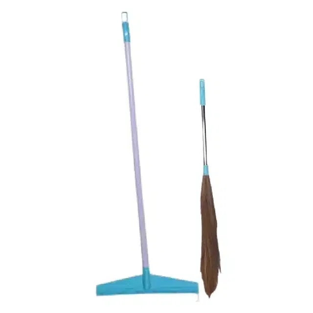 Shagun Steel Phool Jhadoo with Floor Wiper [16"]