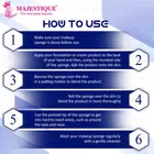 Majestique Blending Sponge Makeup Cosmetic Sponge for Dry & Wet Use 
