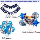 Bat Man Theme Birthday Decoration,Navy Blue,Set Of 1