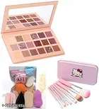 Eye Shadow Palette with 6 Pcs Makeup Blender & 7 Pcs Brushes 