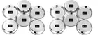 Inkitch Stainless Steel Plates, Silver, Pack of 12