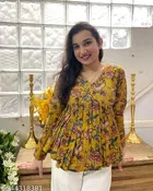 Floral Printed Regular Cotton Top for Women 