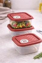 Food Storage Container Set of 4 Pink