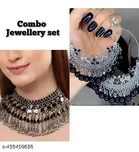 black combo oxidized jewellery set