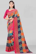 Georgette Printed Saree for Women 