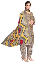 Cotton Blend Printed Kurti with Salwar for Women 