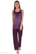 Satin Nightsuit Set for Women 