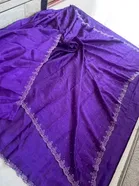 Malai Lycra Embellished Saree for Women, Purple 