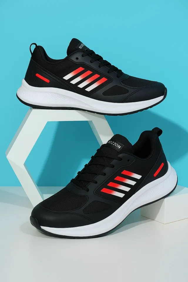 Sports Shoes for Men, Red & Black (10)
