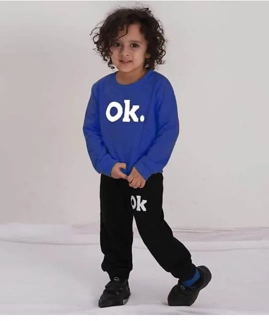 Cotton Blend Printed Clothing Set for Boys (Blue, 2-3 Years)