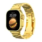 Tecsox S9 Ultra Gold Edition With Sports Mode Golden SmartWatch Smartwatch, Gold Strap, Free Size