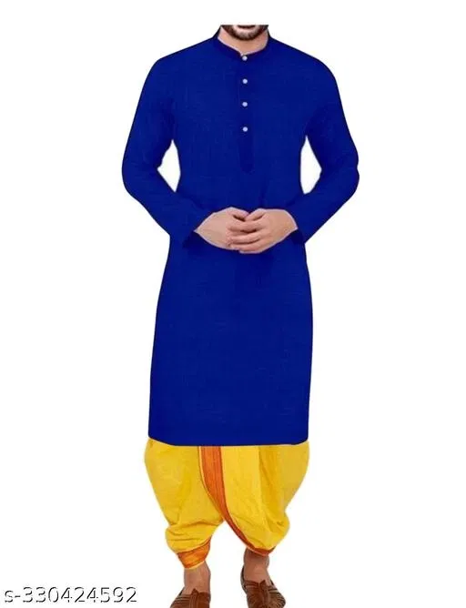Kurta Set for Men (Blue, XL)