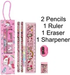 5in1 Unicorn Theme School Stationery Set for Kids Girl 