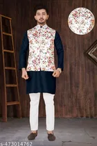 Cotton Button Kurta Set for Men 