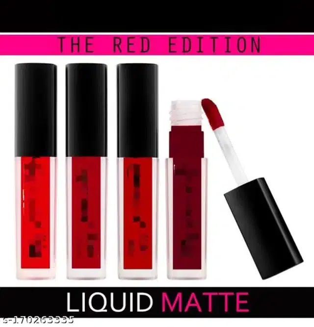 Waterproof Liquid Matte Lipsticks (Multicolor, Pack of 4)